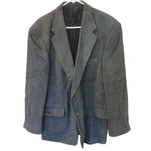 Southbridge Clothiers Men's 44R Gray Stripe Silk Lined Blazer Suit Jacket